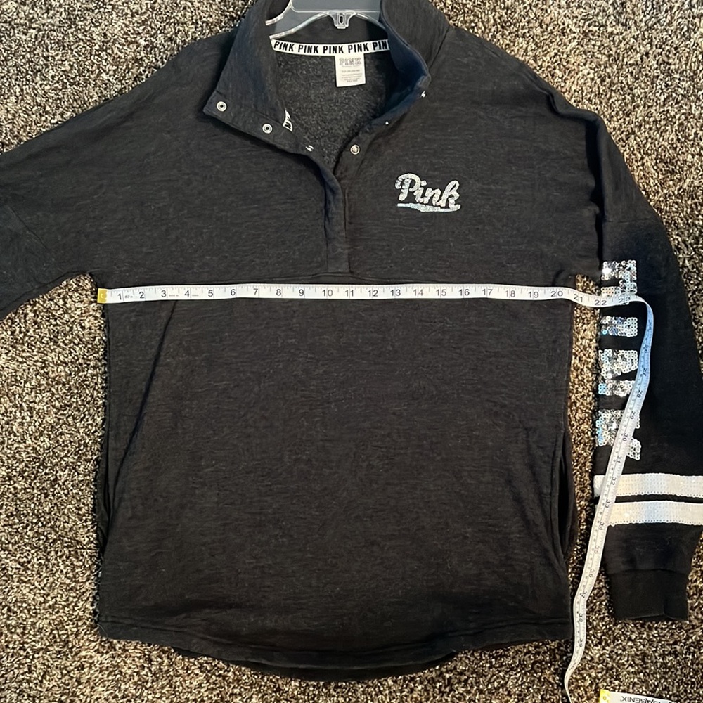 Pink Brand fleece pullover with snaps! - Picture 6 of 7